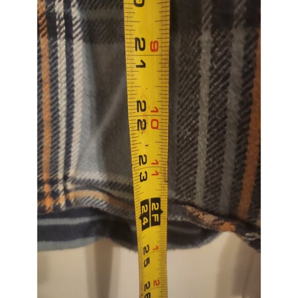 American Eagle Shirt XS Blue Plaid Flannel Relaxed‎ Fit Button-down - Picture 8 of 10